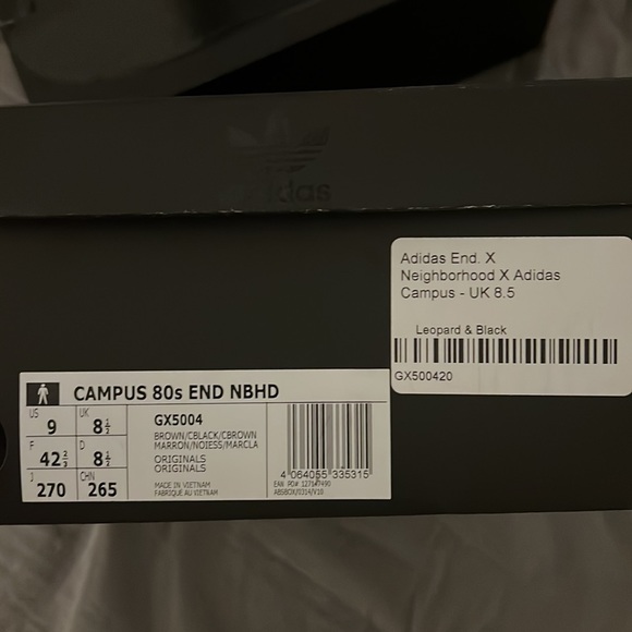 Adidas x Neighborhood x END collaboration on Campus 80s - Picture 9 of 9